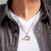 Bull Terrier Sleeping Angel Stainless Steel Necklace SN048