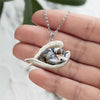 Alaskan Malamute Sleeping Angel Stainless Steel Necklace SN058