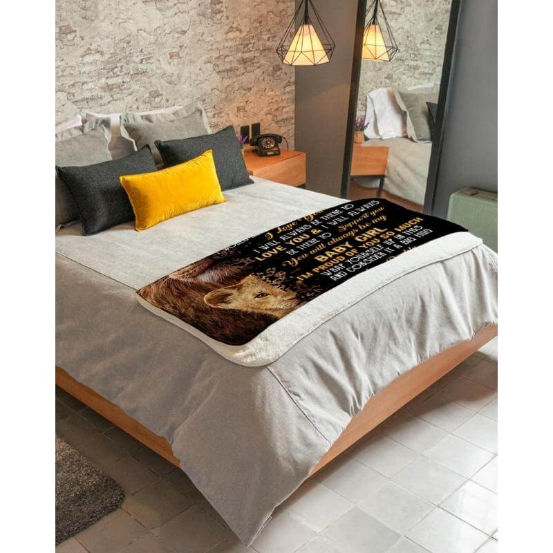 To My Daughter- From Dad - LionBlanket - A322 - Premium Blanket