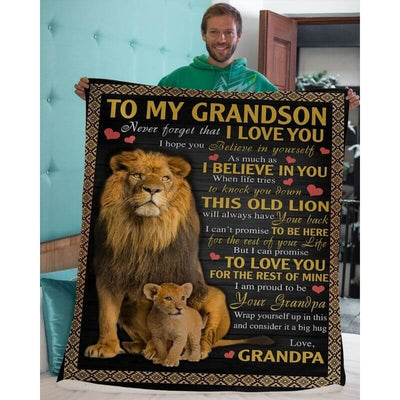 To My Grandson - From Grandpa - A387- Premium Blanket