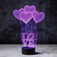 Love Balloons 3D Illusion Lamp
