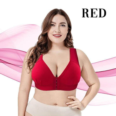 MASI BRA - Plus Size Front Closure Elastic Push Up Comfort Bra