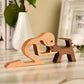 🐕Man and Cat Wood Sculpture Ornaments