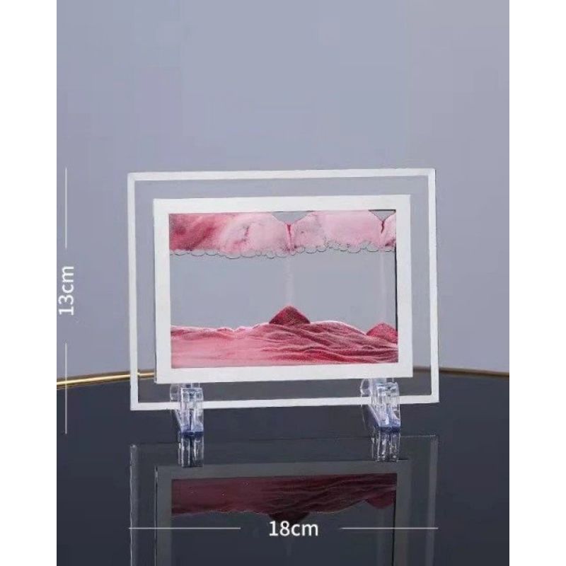 Moving Sand Art Picture Round Glass 3D 7/12inch