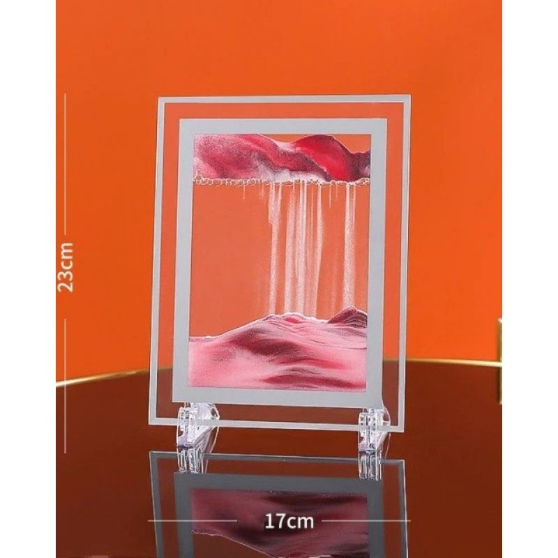 Moving Sand Art Picture Round Glass 3D 7/12inch