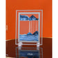Moving Sand Art Picture Round Glass 3D 7/12inch