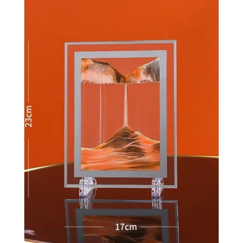 Moving Sand Art Picture Round Glass 3D 7/12inch