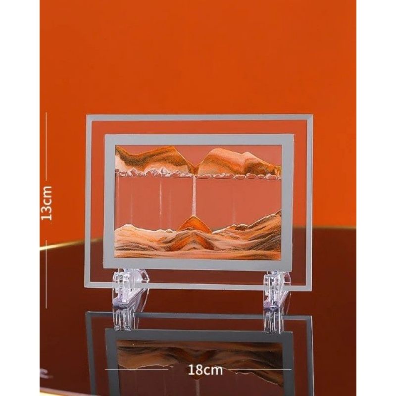 Moving Sand Art Picture Round Glass 3D 7/12inch