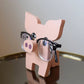 Harry - Handmade Piggy Glasses Stand Art Gift
