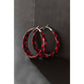 BOUND ROUND PLAID EARRINGS