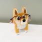 Handmade Glasses Stand Lovely ShibaInu