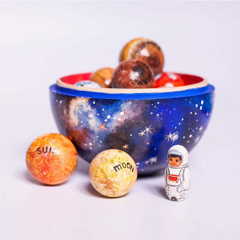 Wooden Solar System - Cosmos Learning Game Toy