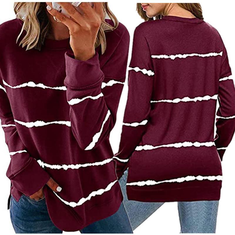 Women Casual Stripe Pullover Tops