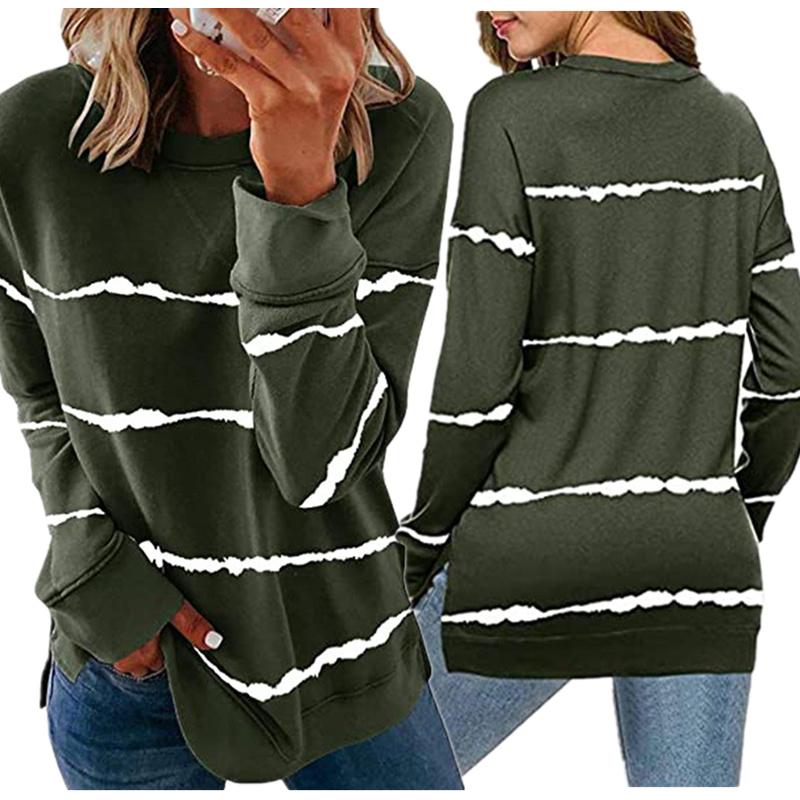 Women Casual Stripe Pullover Tops