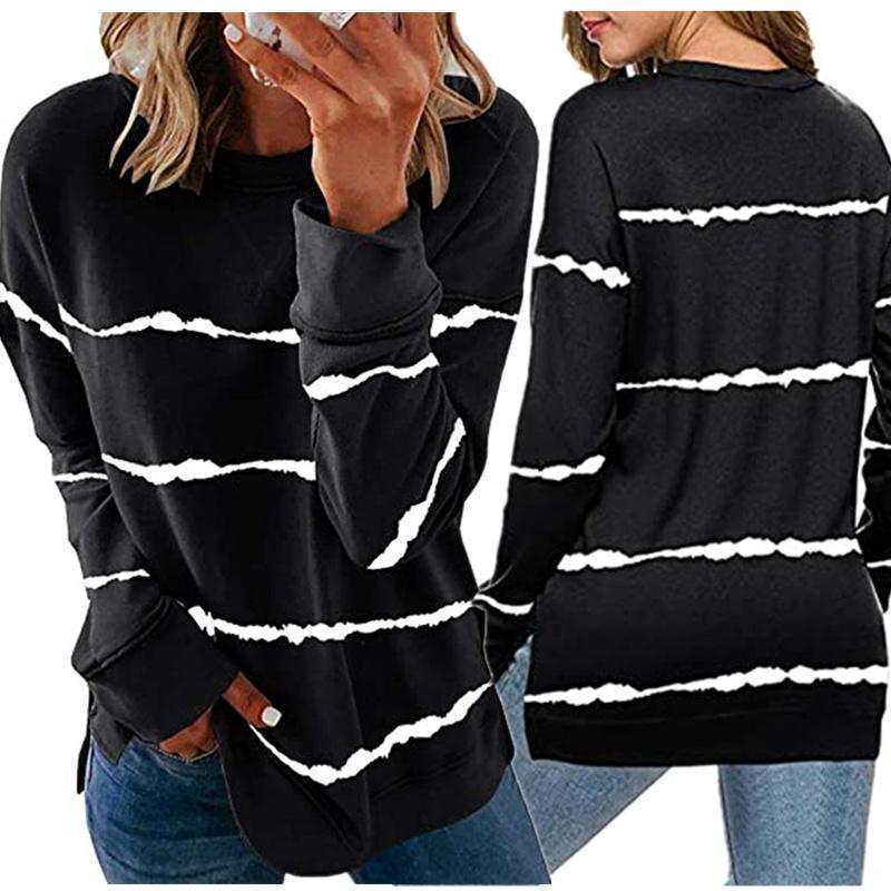 Women Casual Stripe Pullover Tops