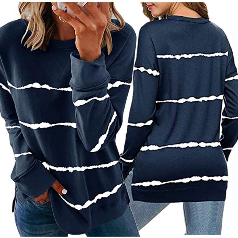 Women Casual Stripe Pullover Tops