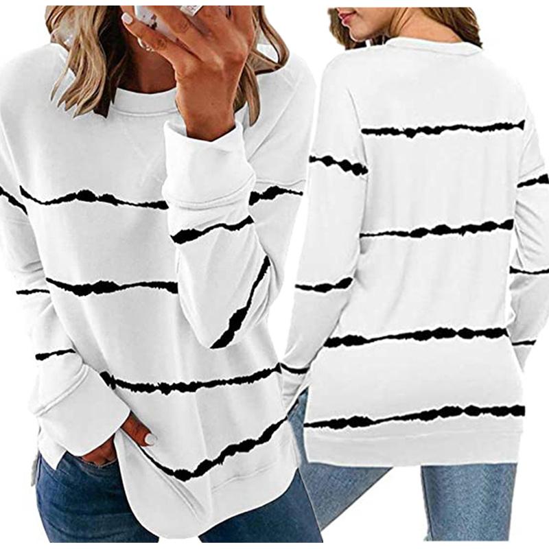 Women Casual Stripe Pullover Tops