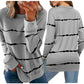 Women Casual Stripe Pullover Tops