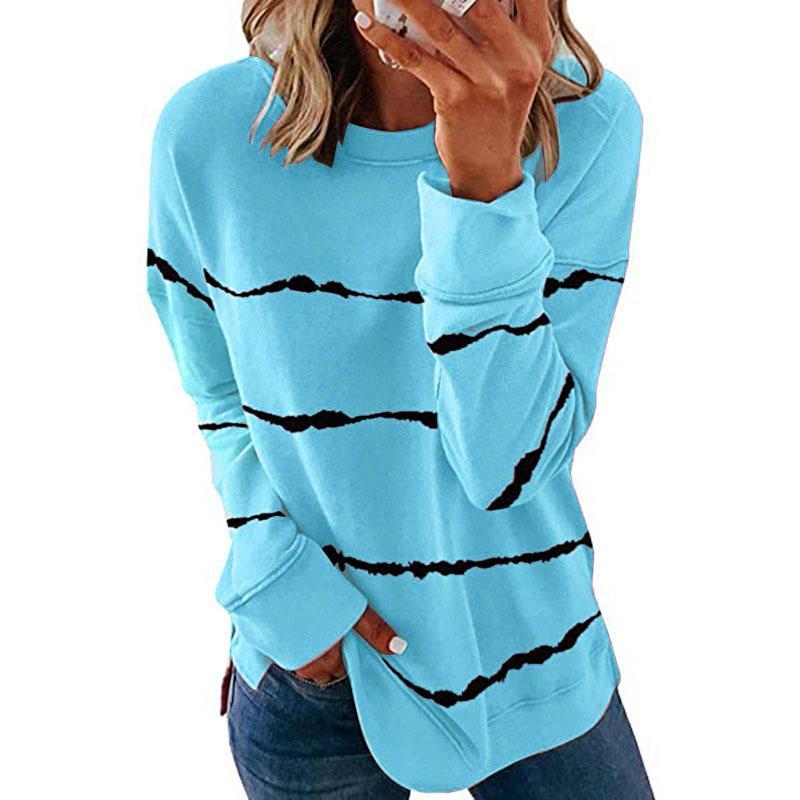 Women Casual Stripe Pullover Tops