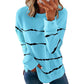 Women Casual Stripe Pullover Tops