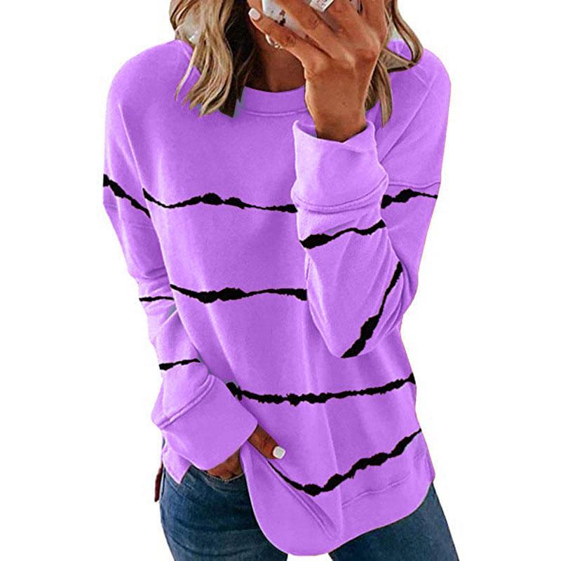 Women Casual Stripe Pullover Tops