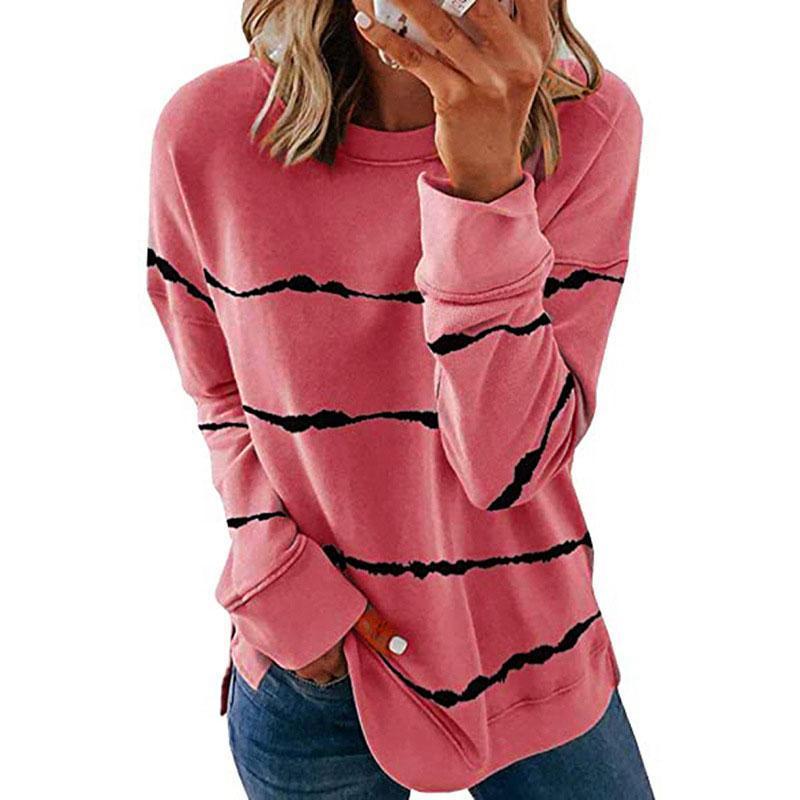 Women Casual Stripe Pullover Tops