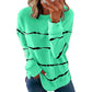 Women Casual Stripe Pullover Tops