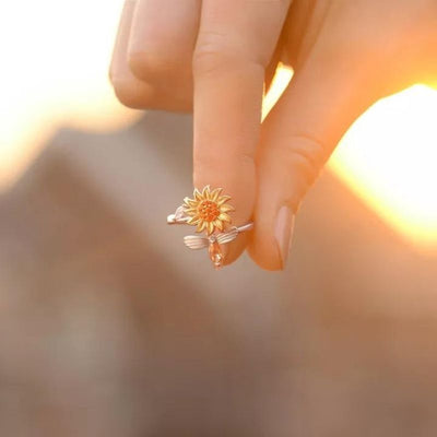 To My Daughter Sunflower Fidget Ring