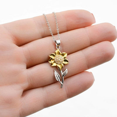 Advice From A Sunflower - Golden Sunflower Pendant Necklace