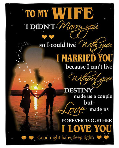 To My Wife - Husband Premium Blanket