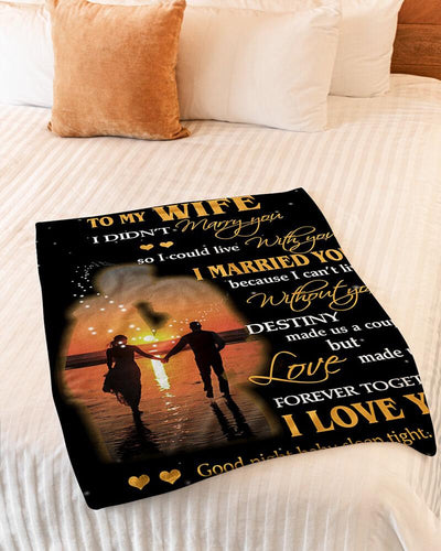 To My Wife - Husband Premium Blanket