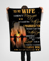 To My Wife - Husband Premium Blanket