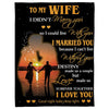 To My Wife - Husband Premium Blanket