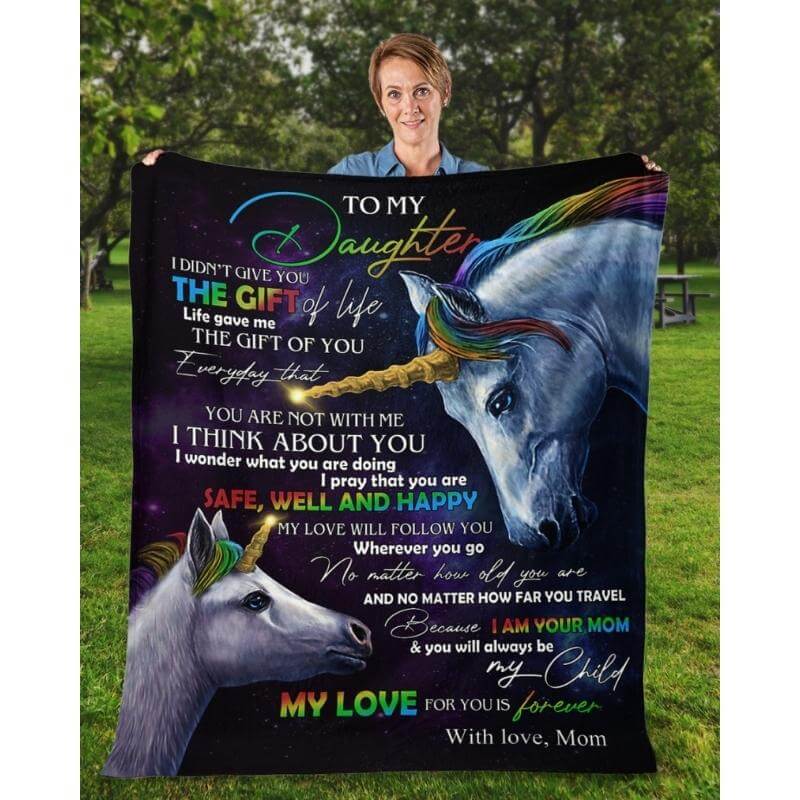 To My Daughter - From Mom - UnicornBlanket - A318 - Premium Blanket