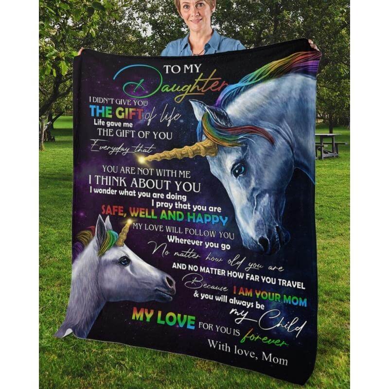 To My Daughter - From Mom - UnicornBlanket - A318 - Premium Blanket