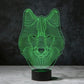 Wolf Face 3D Illusion Lamp
