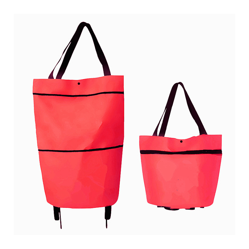 [Buy 2 Free Shipping] Foldable Shopping Trolley Tote Bag